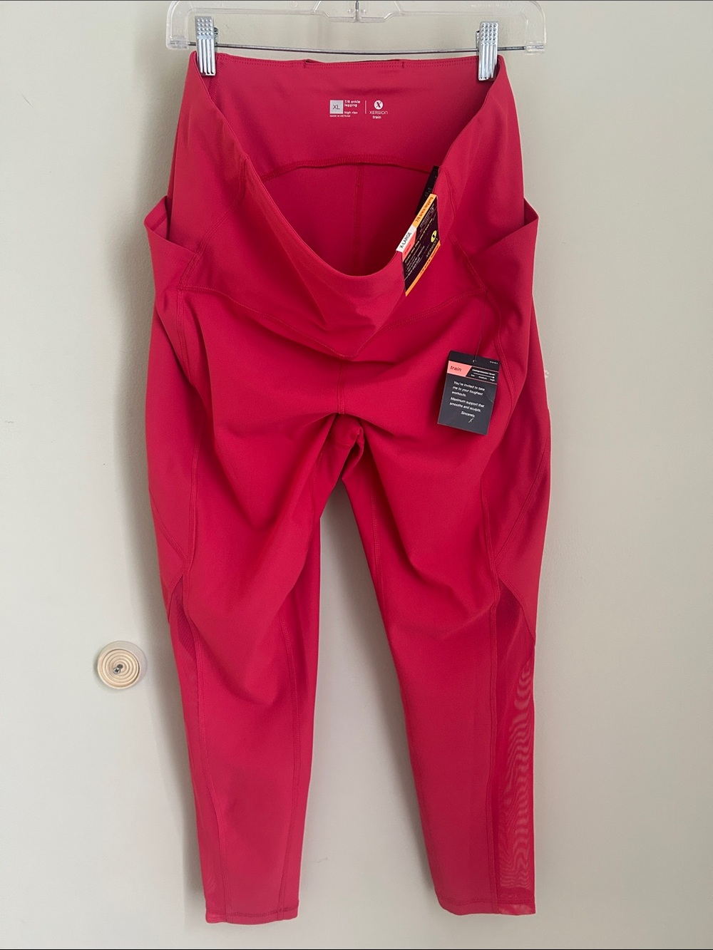 Xersion Hot Pink High-Rise Performance Leggings with Side Pockets